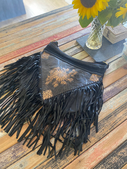 Sunflower Tassel Bag - Antique Black