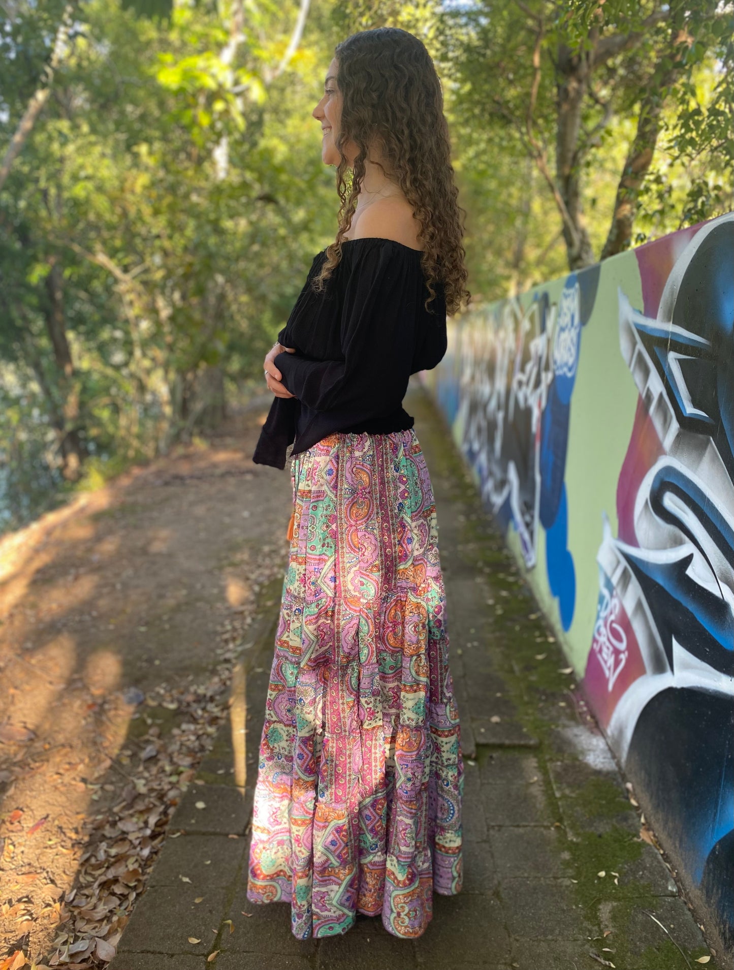 Indigo Maxi Skirt