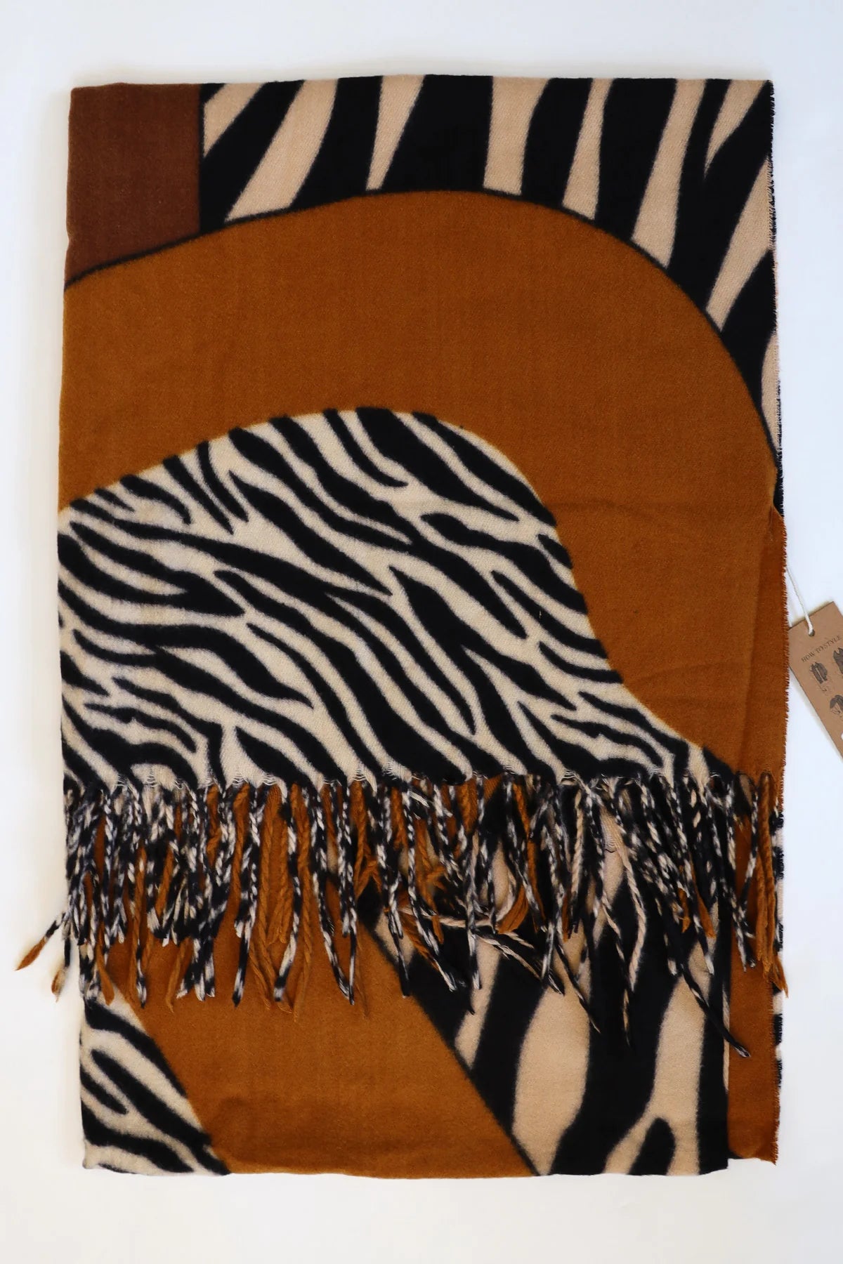 Animal Print Scarf - Orange