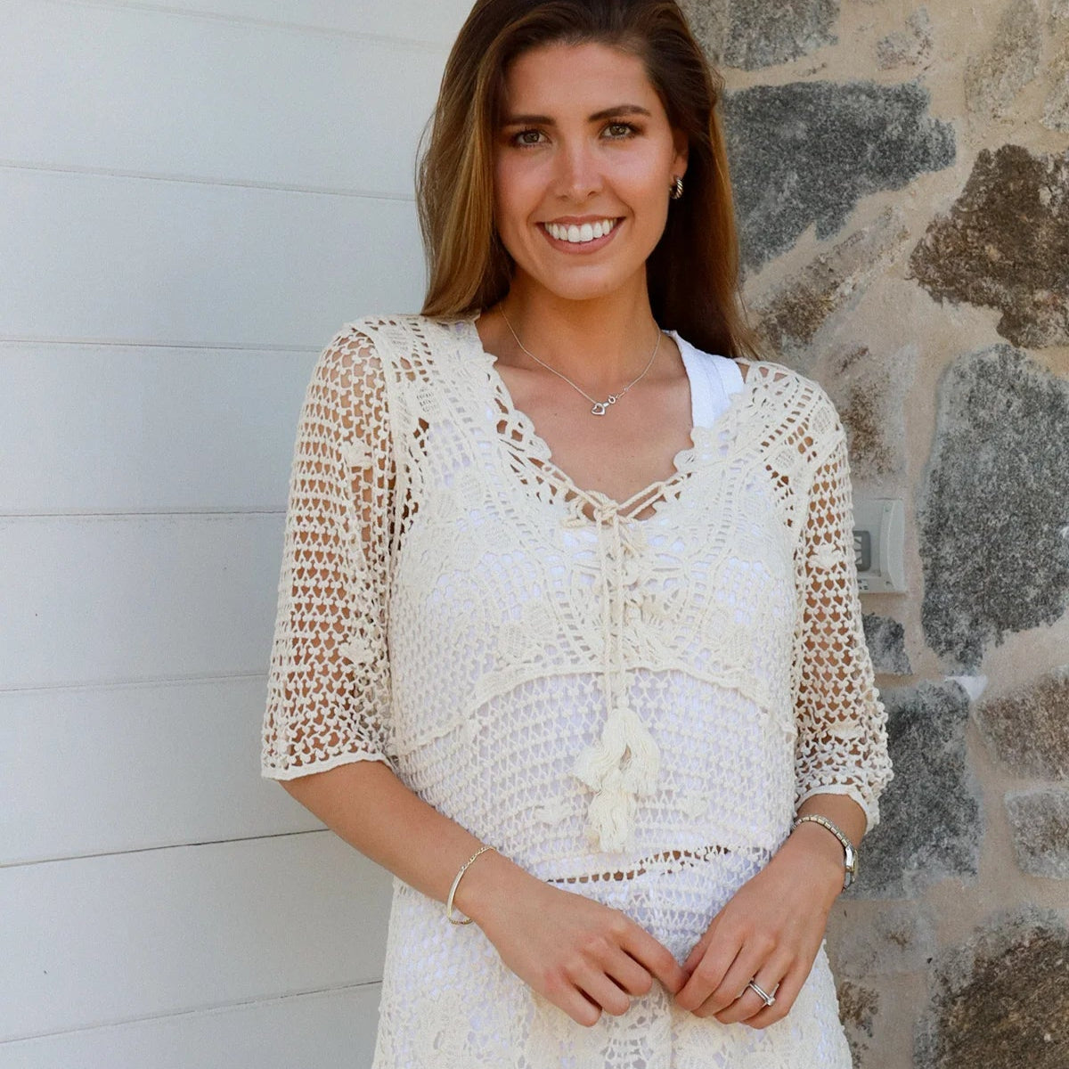 Crochet top - cream