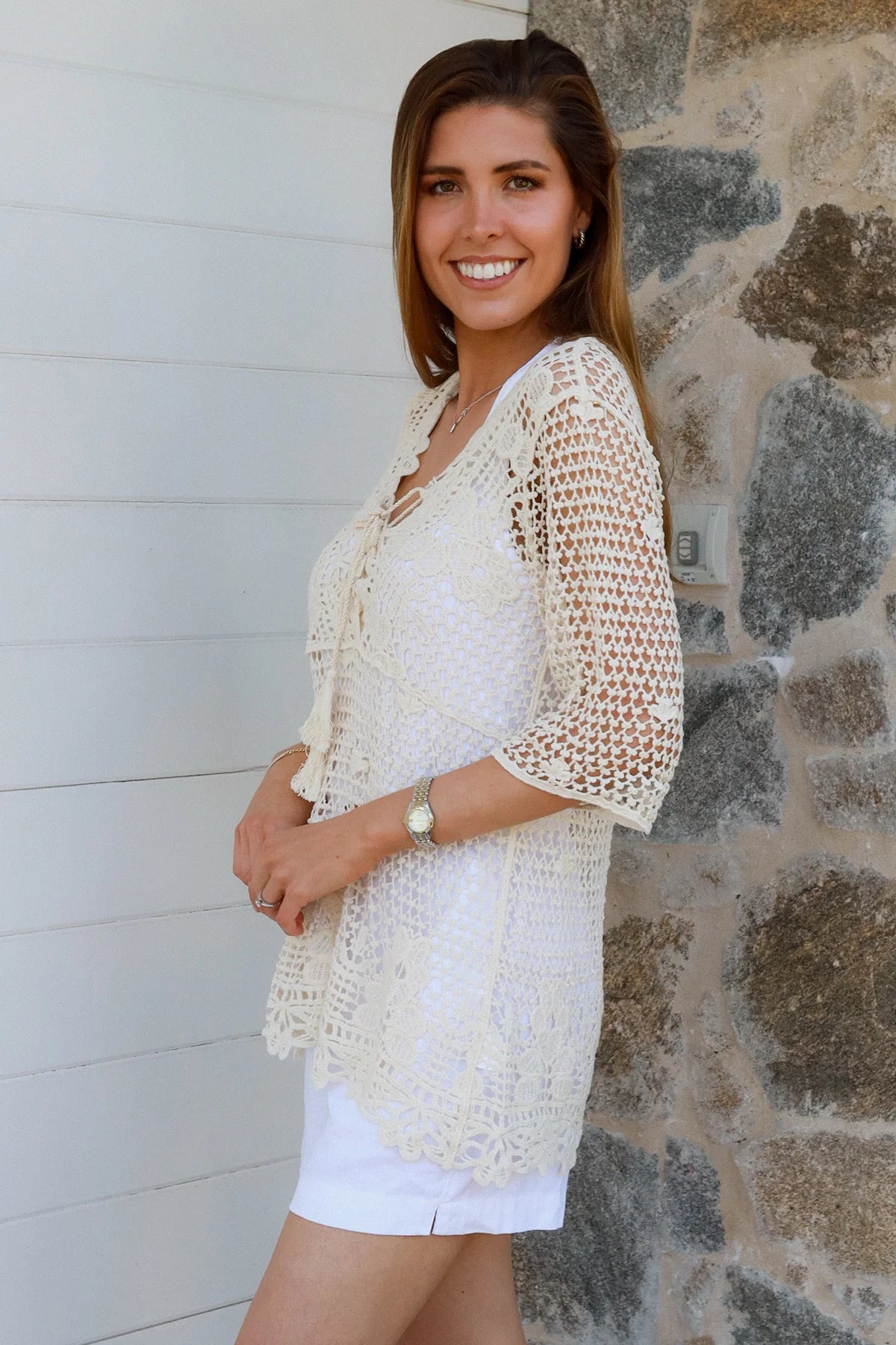 Crochet top - cream