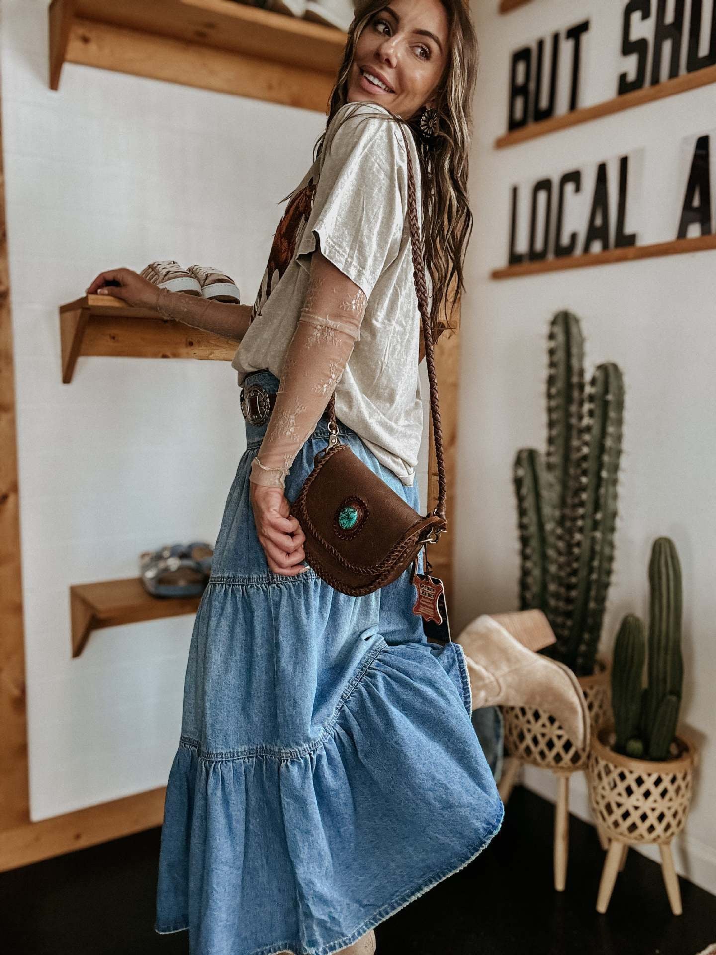Lola Denim Maxi Skirt