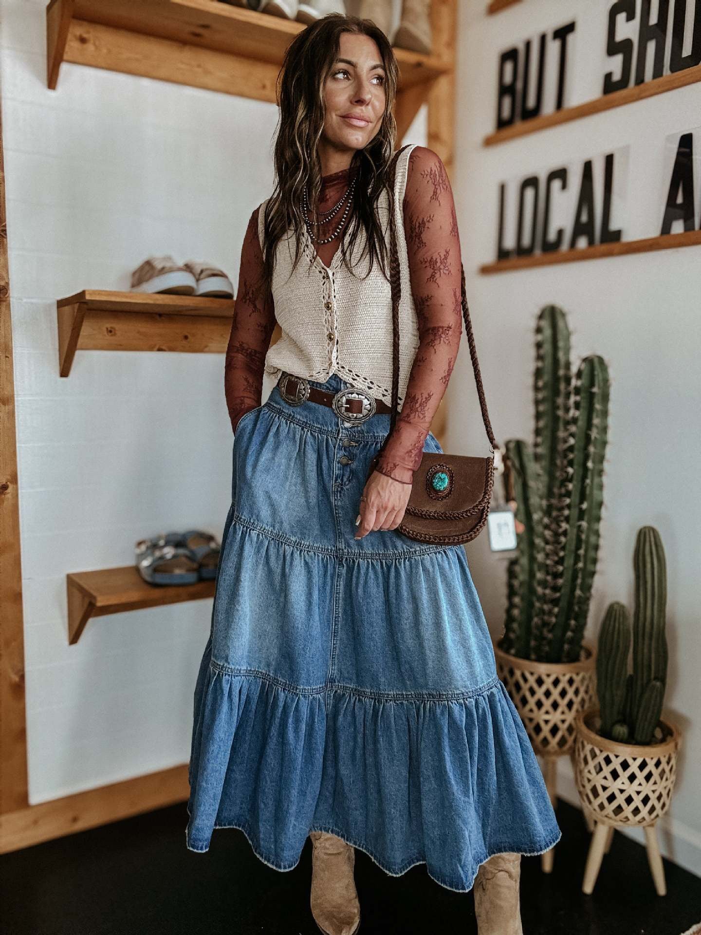 Lola Denim Maxi Skirt