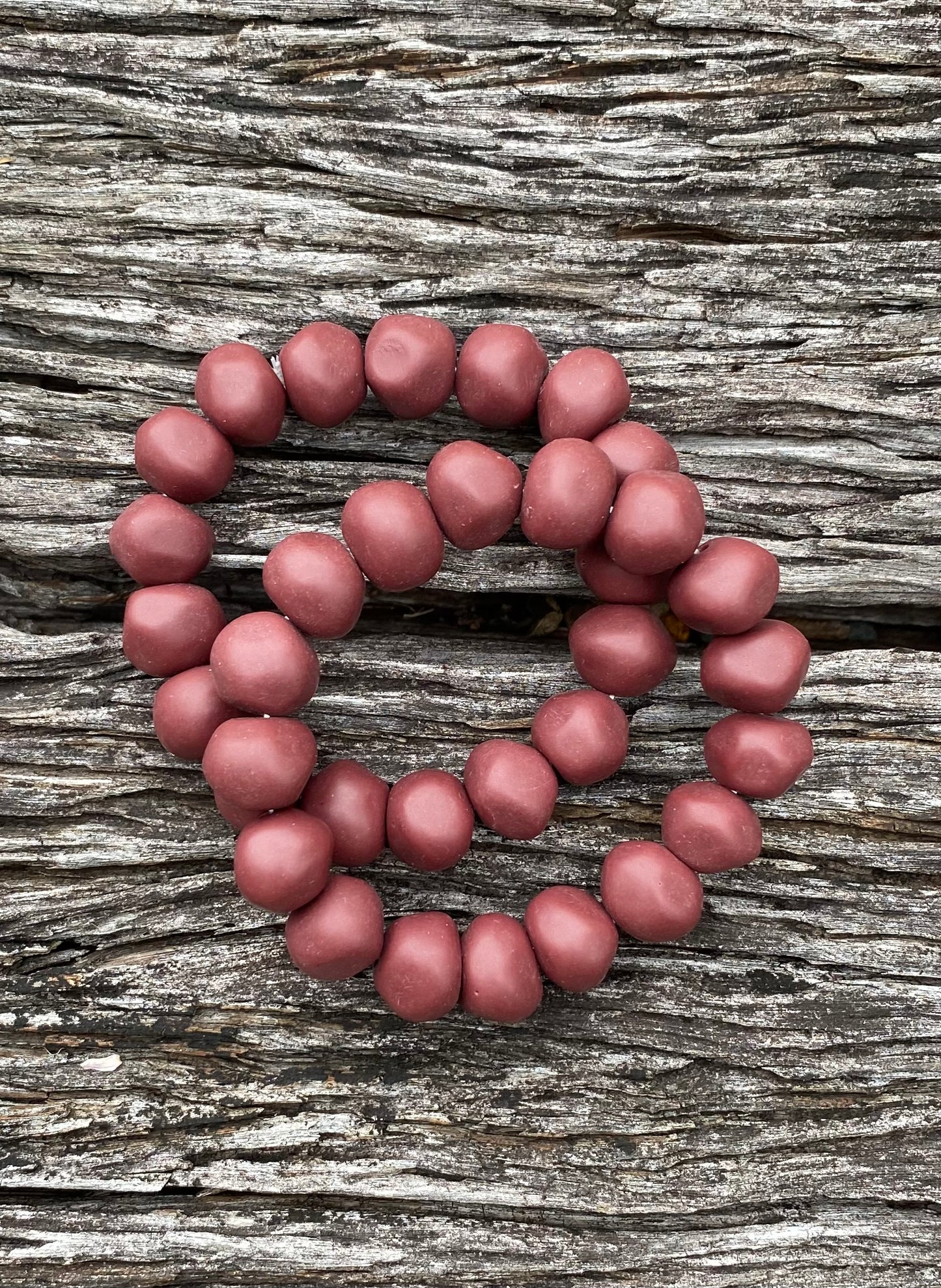 Resin Beaded Bracelet - Maroon
