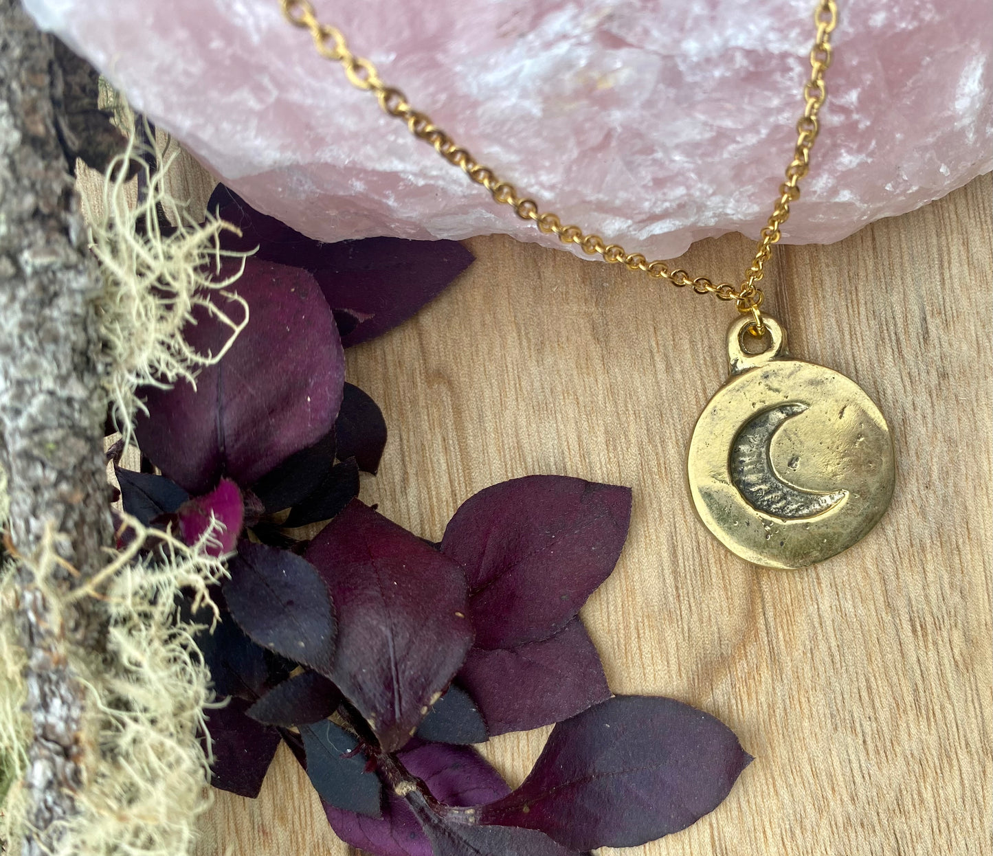 Gold Plated Moon Necklace