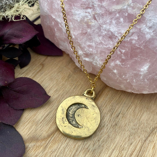 Gold Plated Moon Necklace