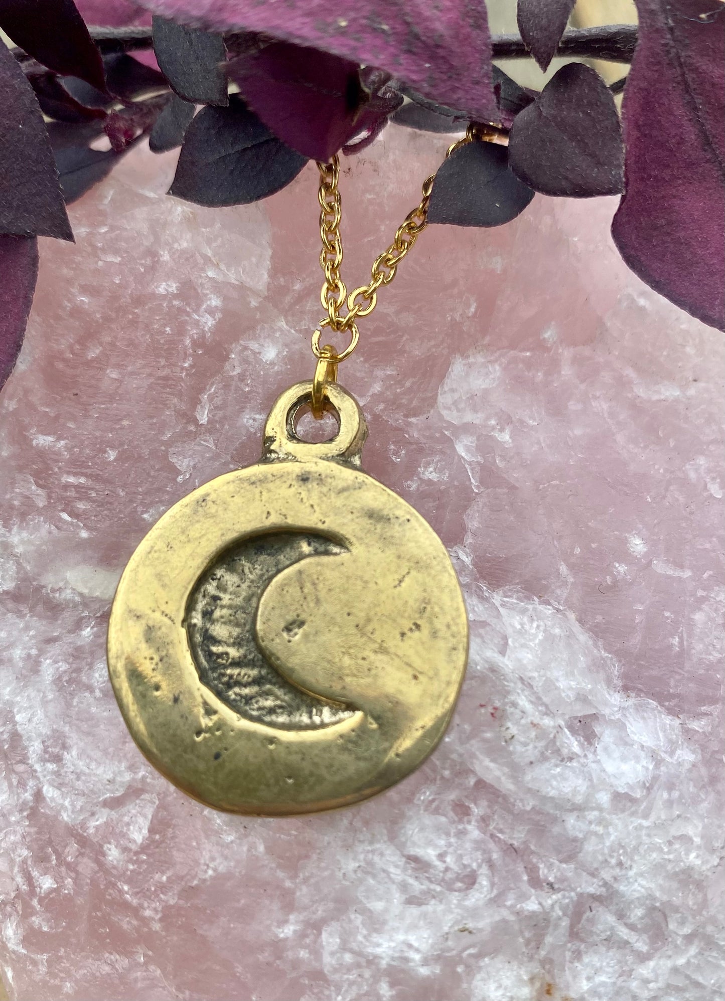 Gold Plated Moon Necklace