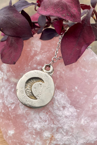 Silver Plated Moon Necklace