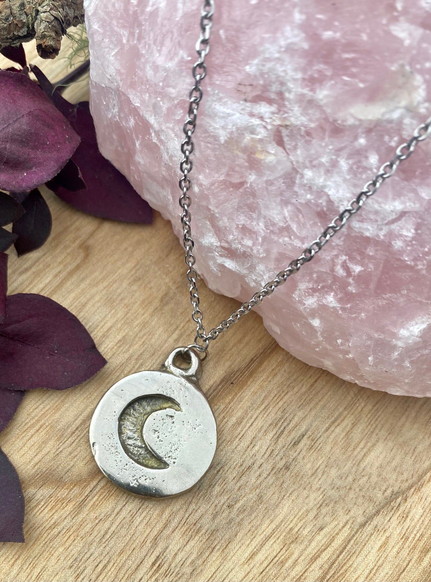 Silver Plated Moon Necklace