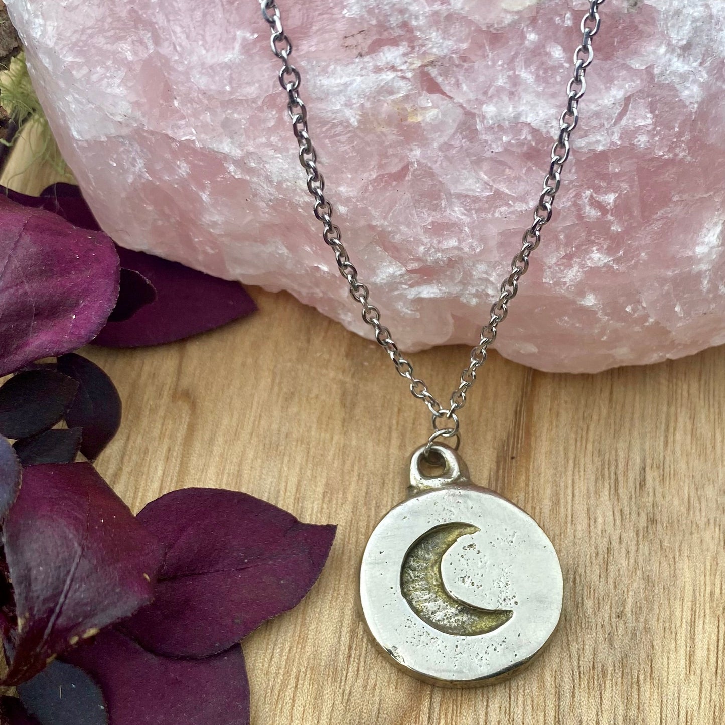 Silver Plated Moon Necklace