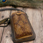 Peacock Phone Wallet  - Chocolate Brown