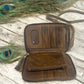 Peacock Phone Wallet  - Chocolate Brown