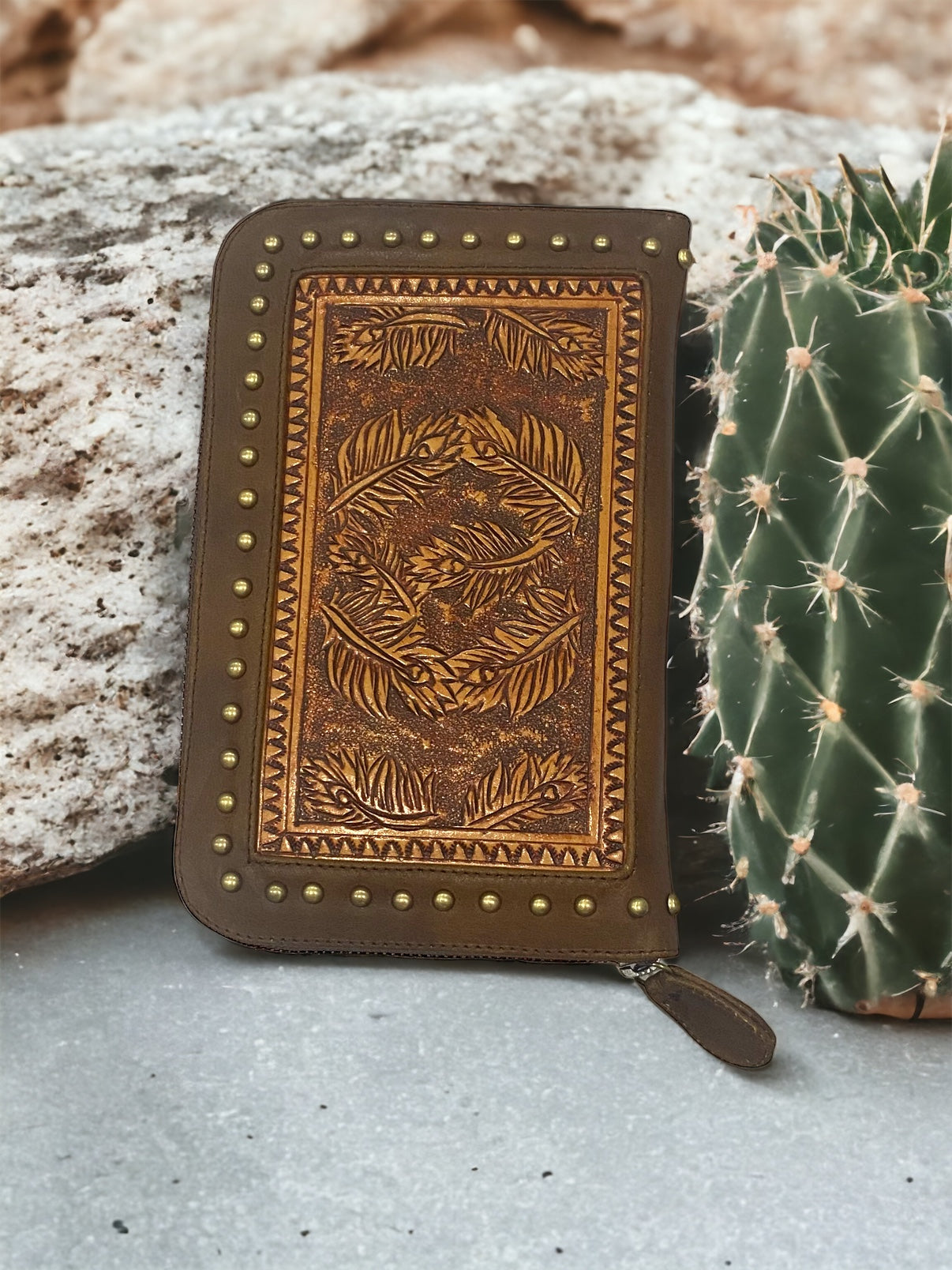 Peacock Wallet - Chocolate Brown