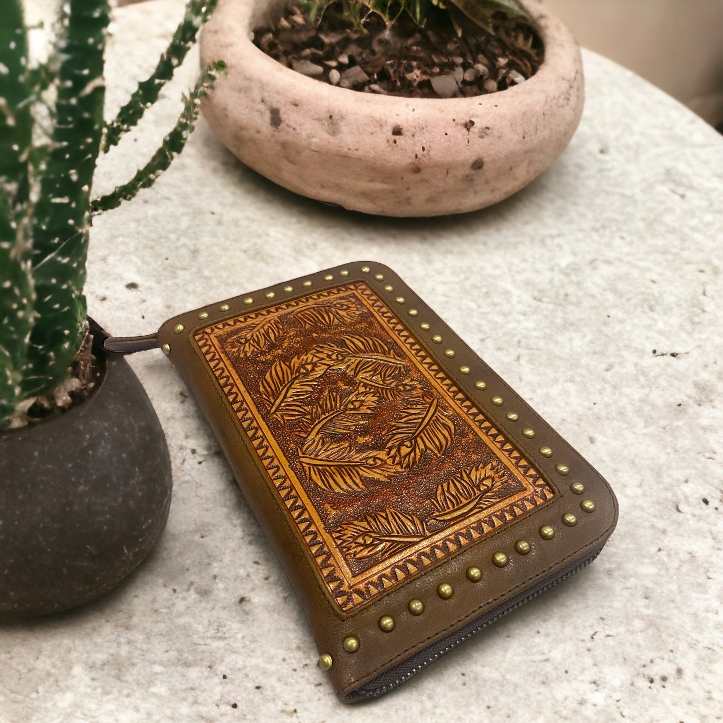 Peacock Wallet - Chocolate Brown