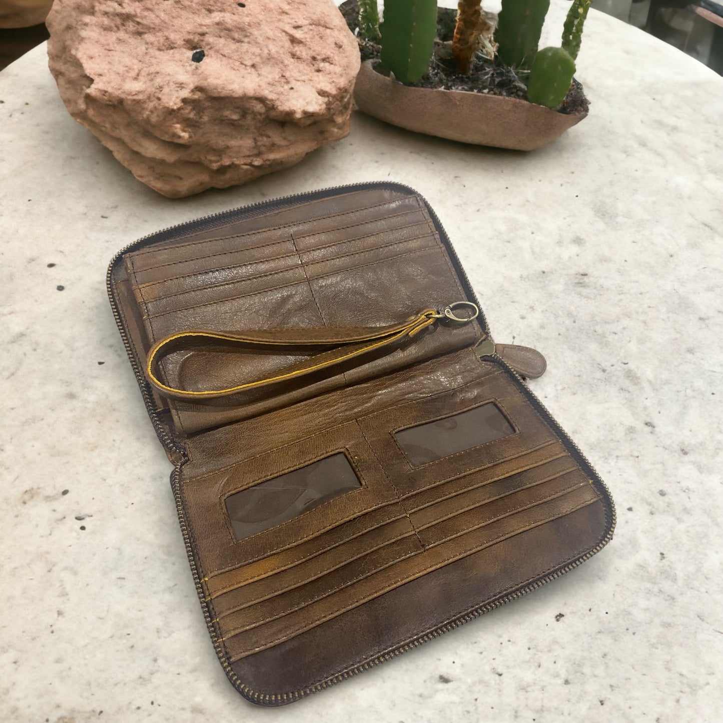 Peacock Wallet - Chocolate Brown