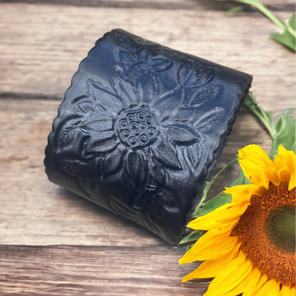 Sunflower Leather Cuffs