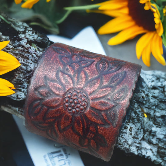 Sunflower Leather Cuffs