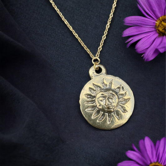 Gold Plated Sun Necklace