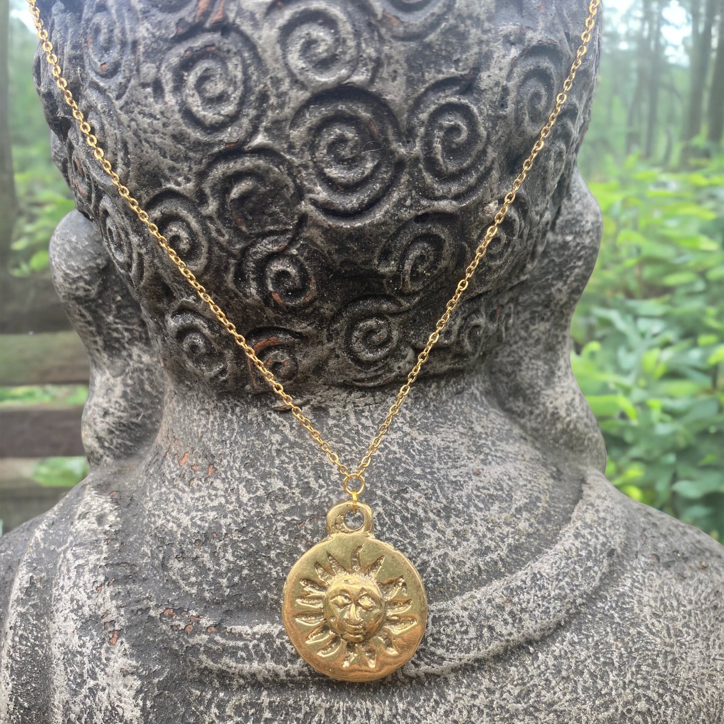 Gold Plated Sun Necklace