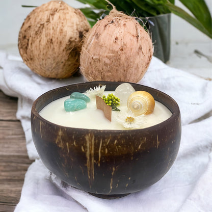 Coconut Bowl Candles Medium | Lost in Atlantis