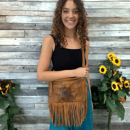 Sunflower Tassel Belt Bag