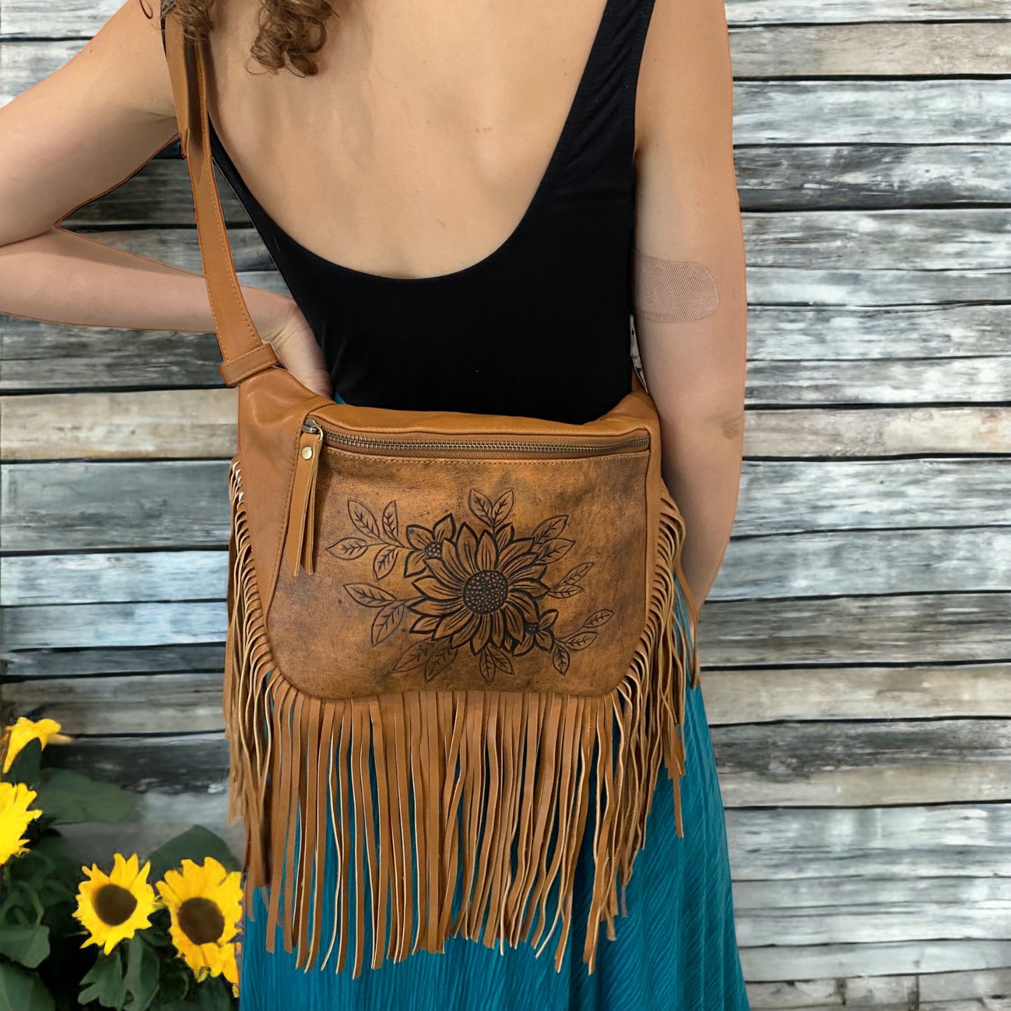 Sunflower Tassel Belt Bag