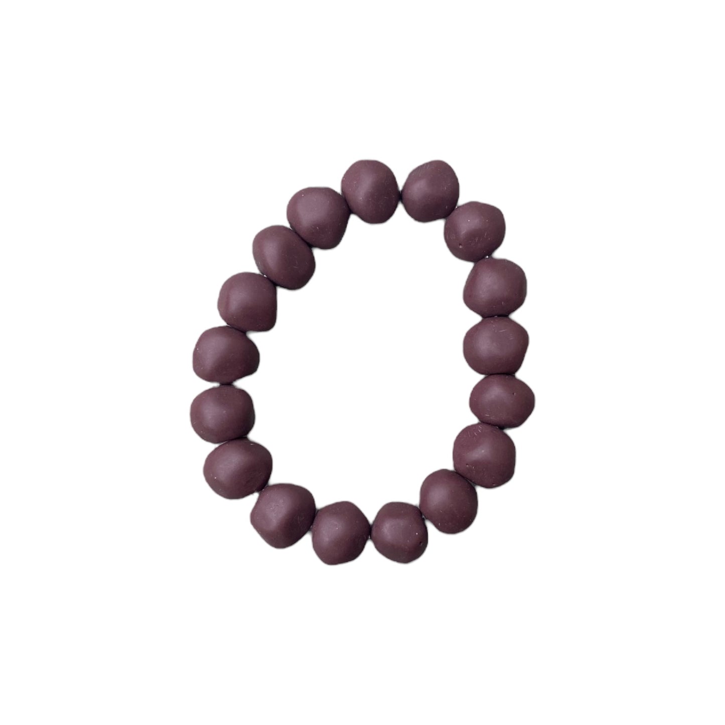 Resin Beaded Bracelet - Plum