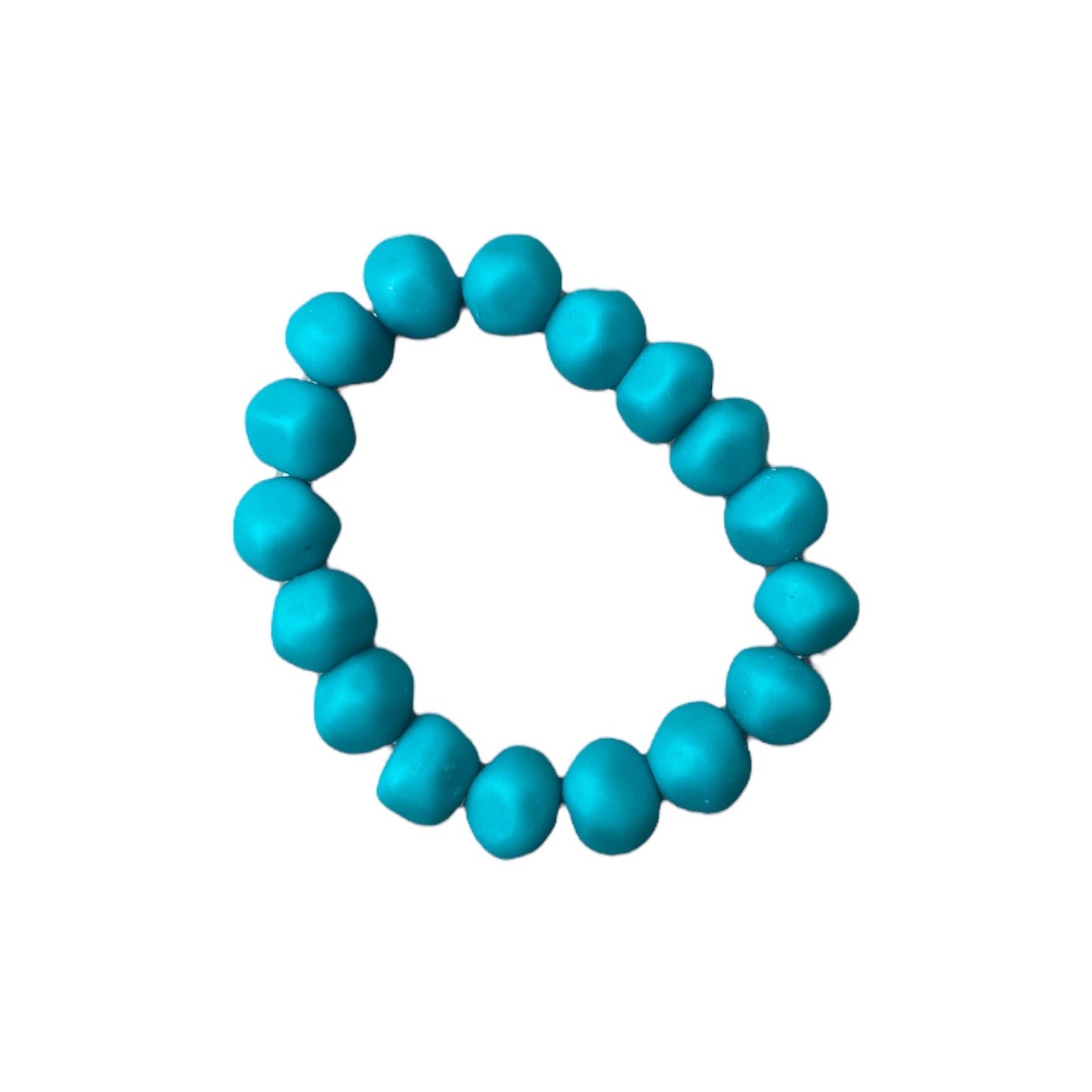 Resin Beaded Bracelet - Cyan