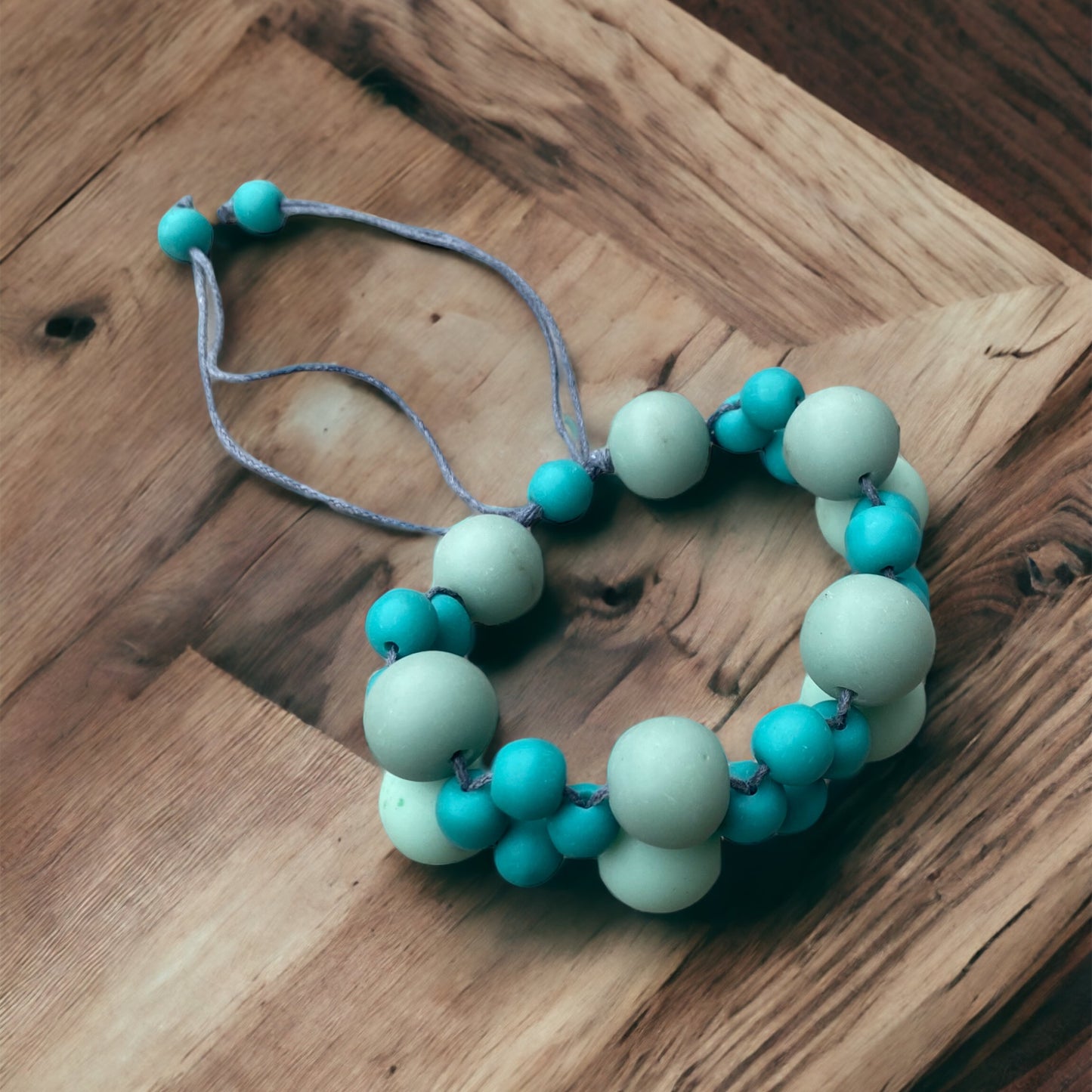 Two Tone Resin Beaded Bracelet - Ocean