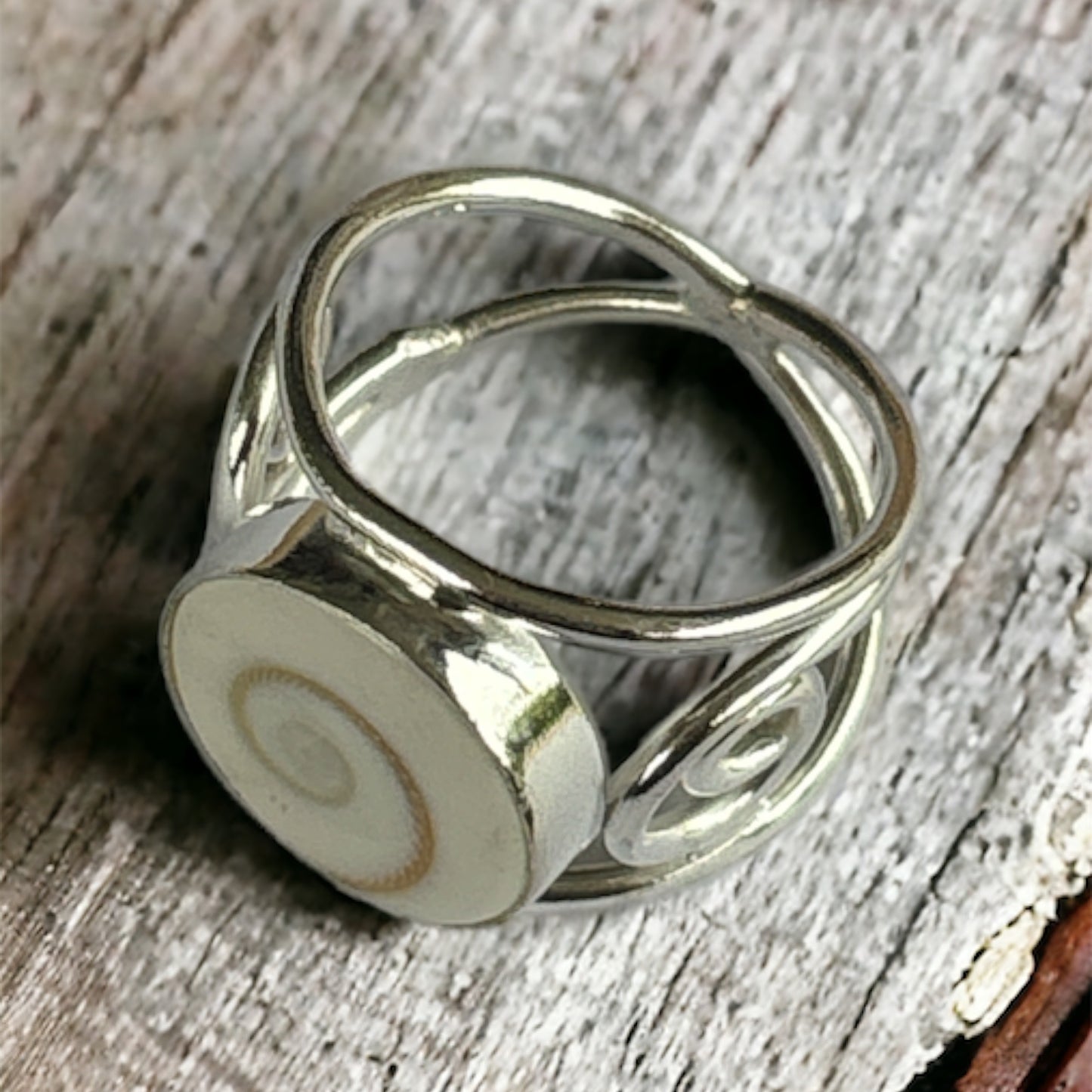 Shiva eye sterling silver ring