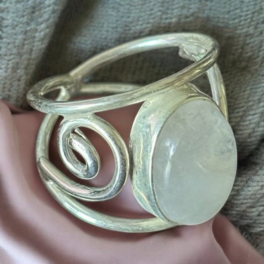 925 Silver Rainbow Moonstone Ring
