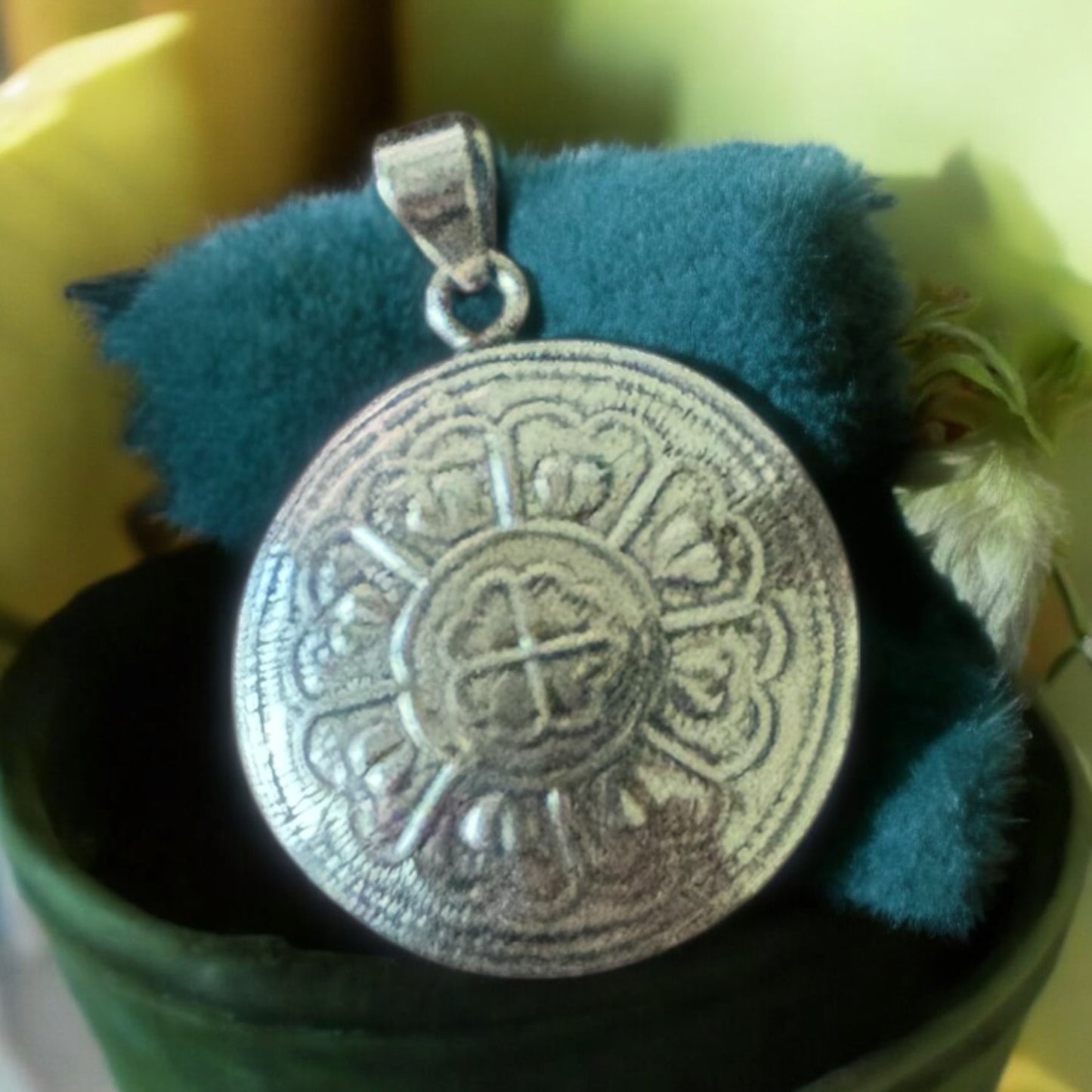 Sterling silver flower pendant