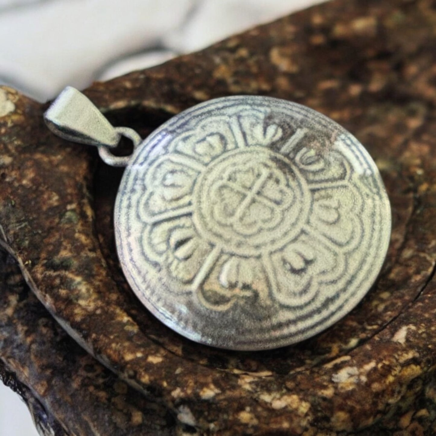 Sterling silver flower pendant