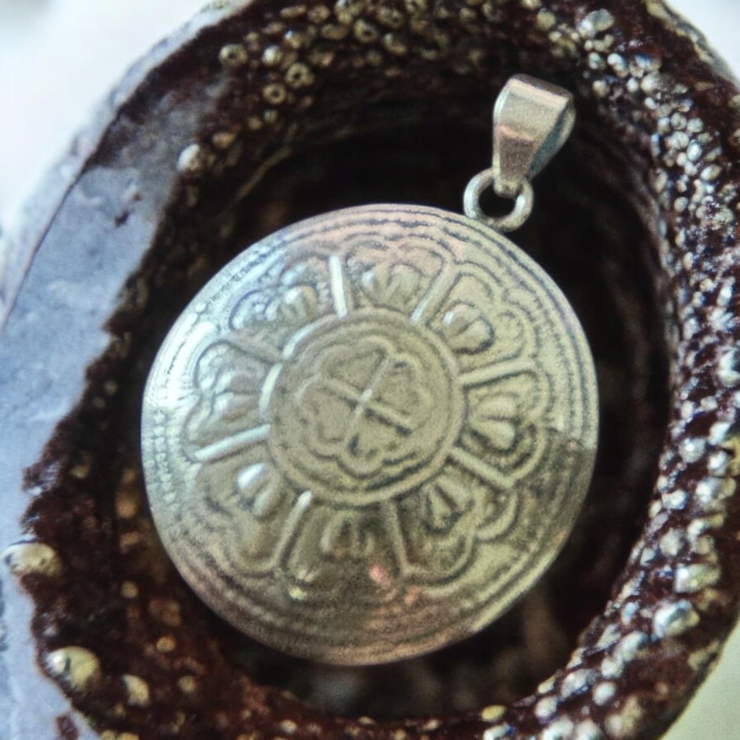 Sterling silver flower pendant