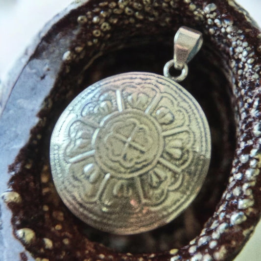 Sterling silver flower pendant