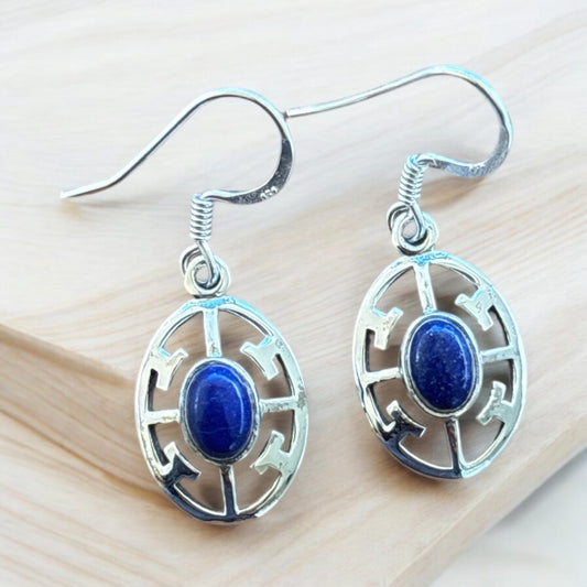 Lapis Lazuli Oval Earrings