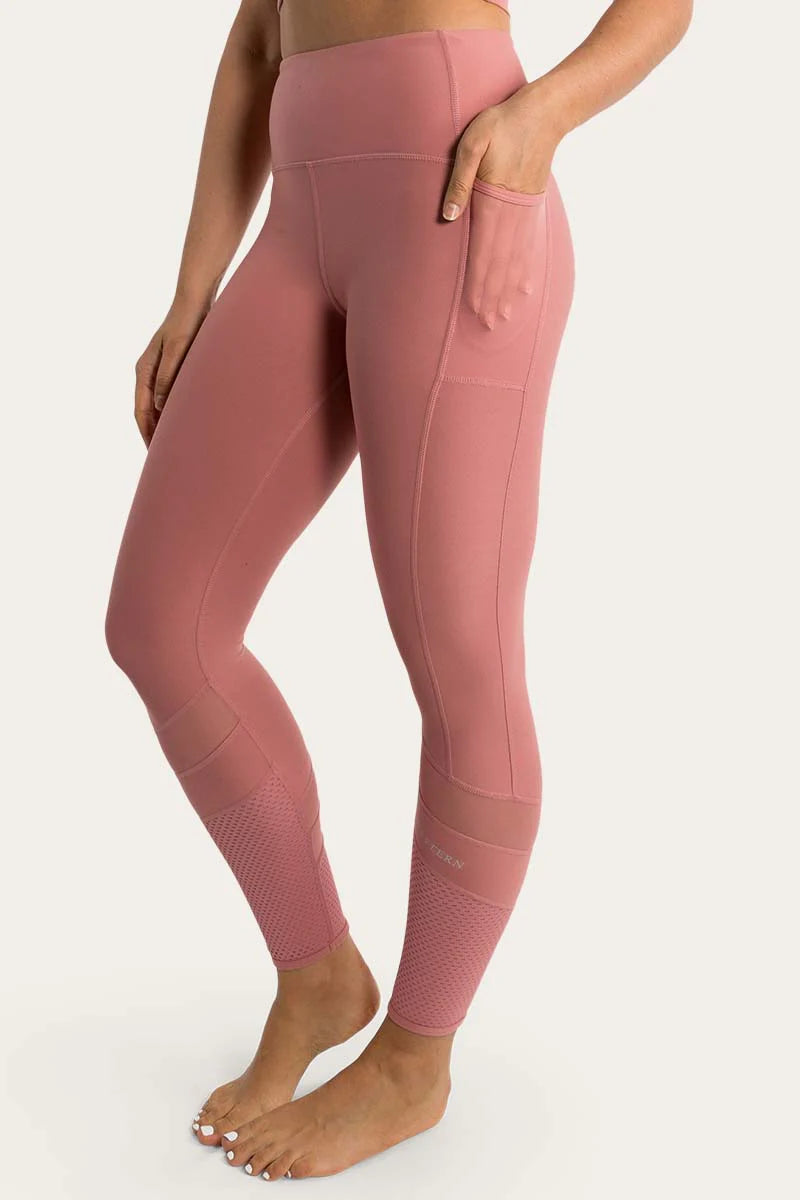Jenna High Rise Ankle Grazer Tight - Dusty Rose