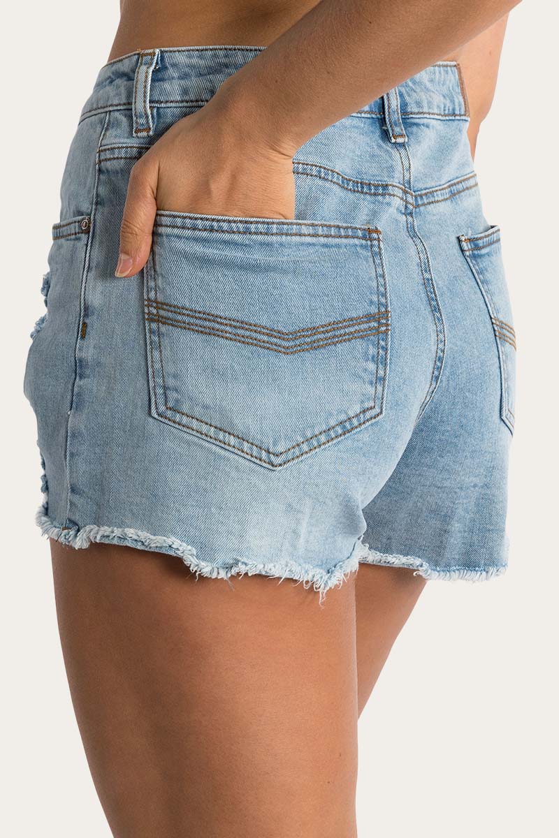 Jessie Ripped Denim short - Vintage Light Blue