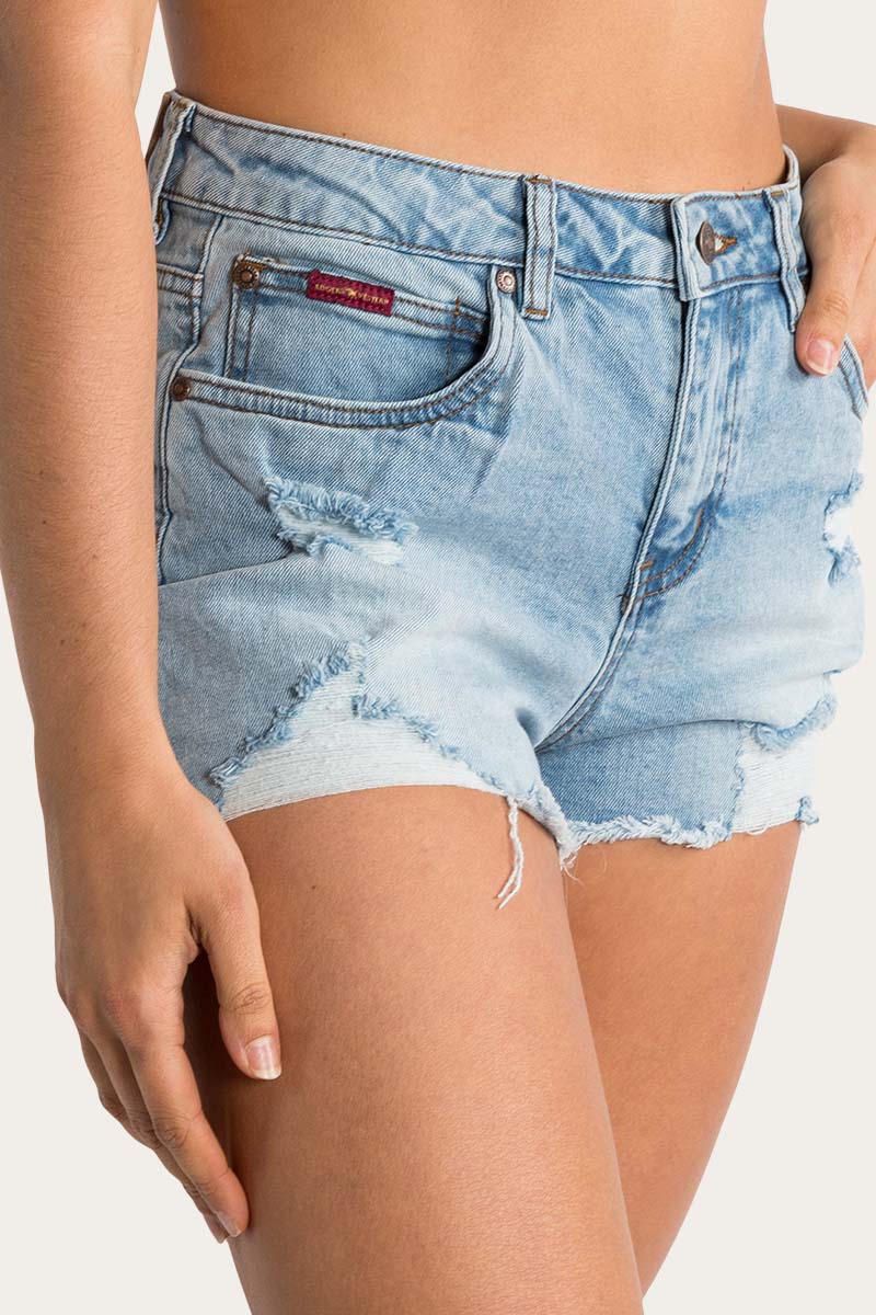 Jessie Ripped Denim short - Vintage Light Blue