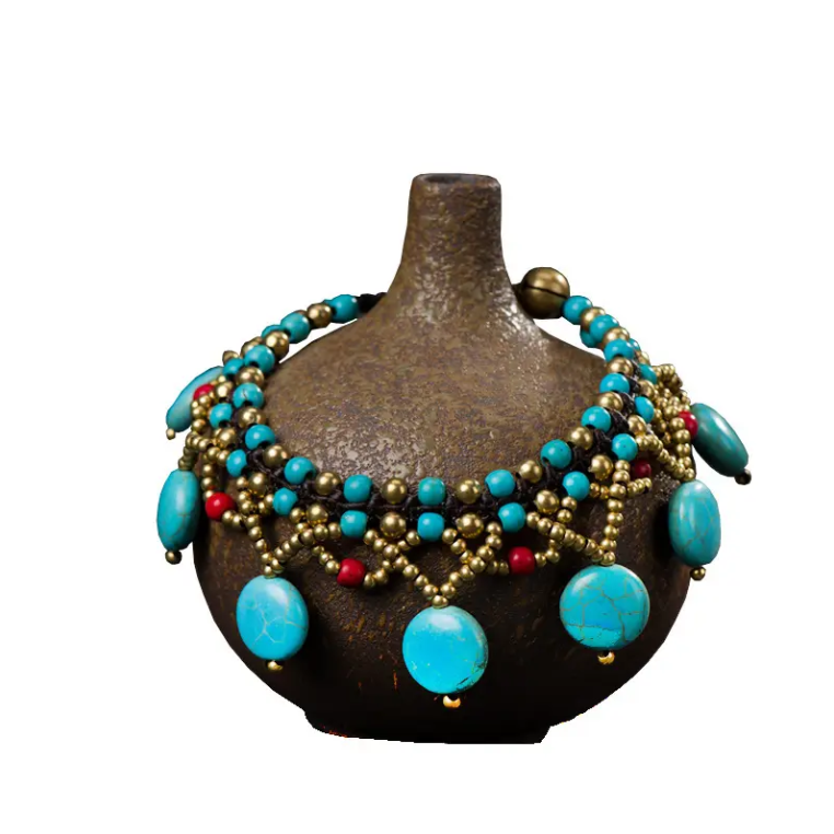 Beaded bohemian bracelet - Turquoise
