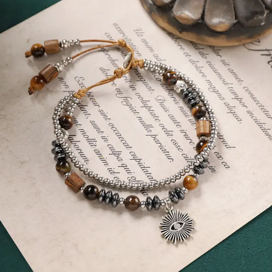 Protective Eye beaded charm bracelet