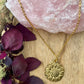 Gold Plated Sunflower Necklace