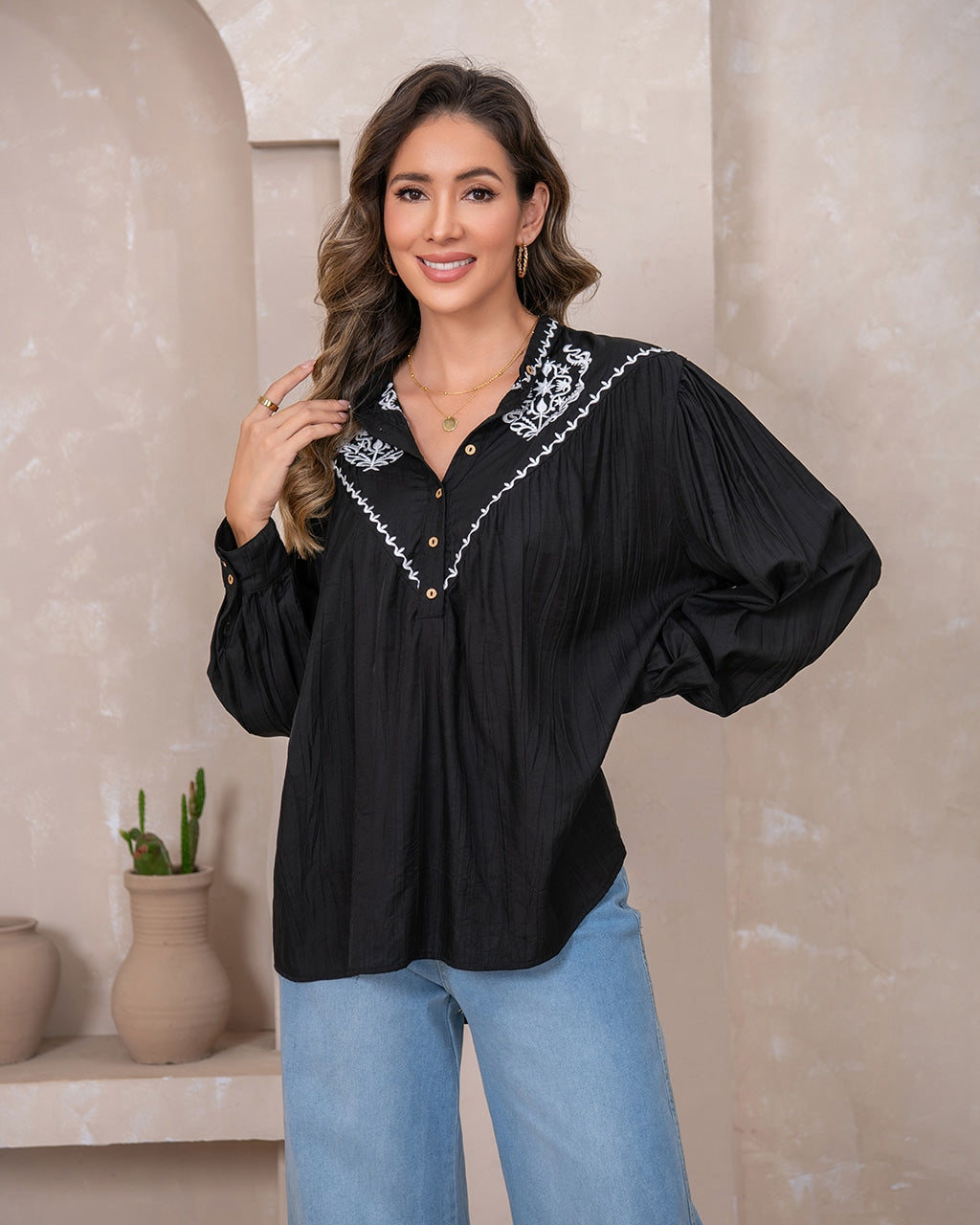 Olivia Embroidered Top