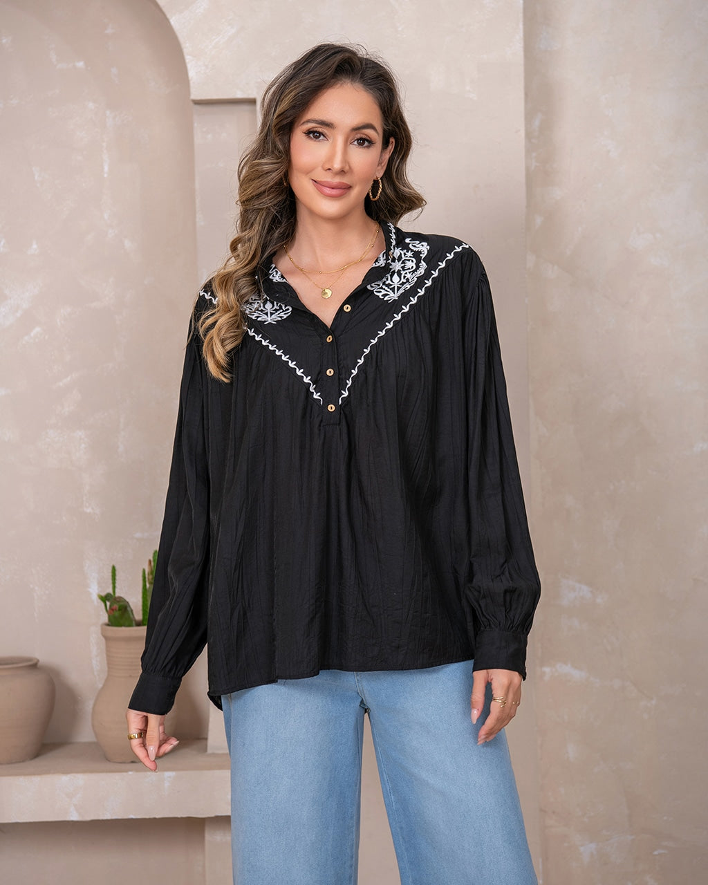 Olivia Embroidered Top