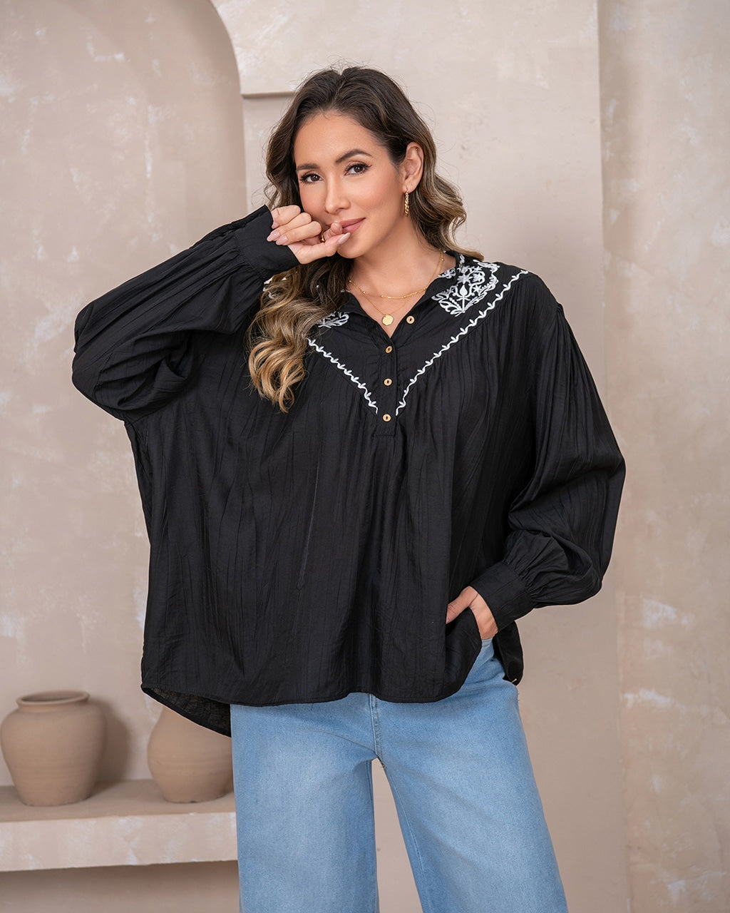 Olivia Embroidered Top