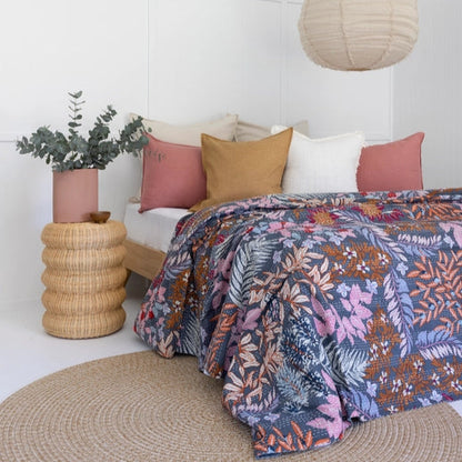 Inca - Indian Kantha Quilt Bedspread Coverlet