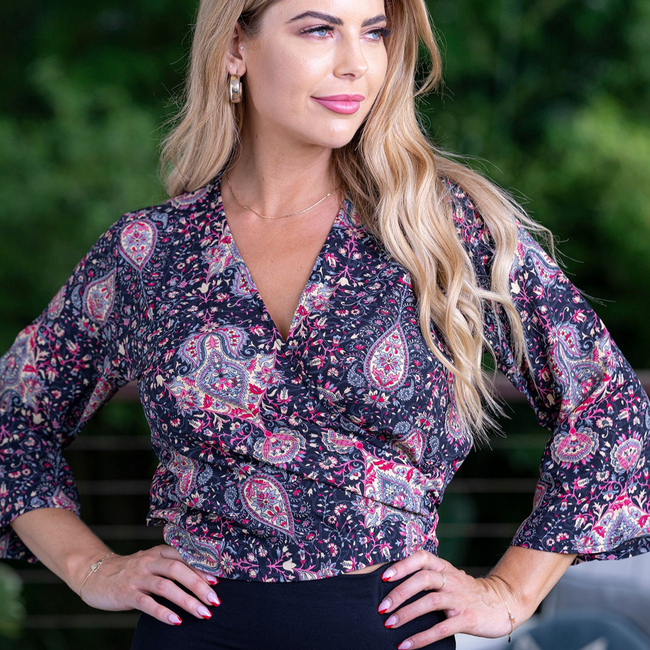 Allegra Wrap Top