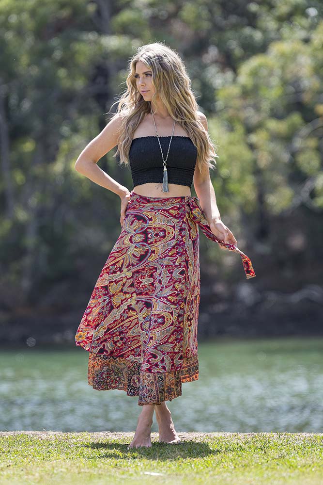 Wine Wrap Skirt