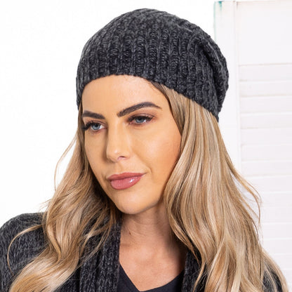 Gwen Beanie - Black & Grey