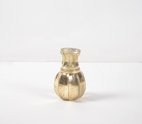 Assorted gold-toned mercury glass vases